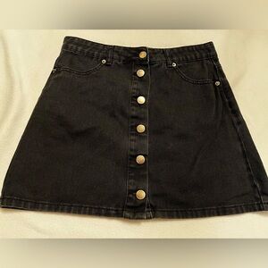Black Denim Skirt Size Medium